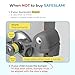 SAFESLAM Door Slam Preventer, Stays On Door Even When Closed, Protect Child Hands, Dog and Cat Tails. Doors Won’t Close Toddlers or Pets in Rooms, Kids and Adults Love Whale Pinch Guard (Grey)