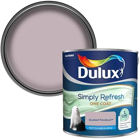 Dulux Silk Emulsion Paint For Walls And Ceilings - Violet White 2.5 Litres