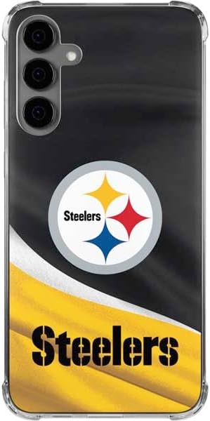 Skinit Clear Phone Case Compatible with Galaxy S24 Plus - Officially Licensed NFL Pittsburgh Steelers Design