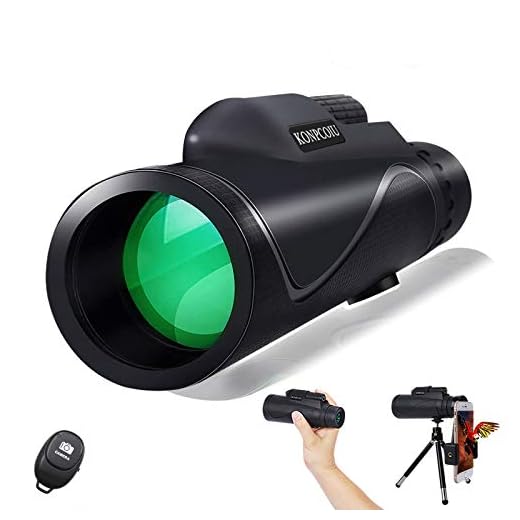 Monocular Telescope,12X50 High Power&HD Monocular with Universal Smartphone Holder and Wireless Remote Control-Waterproof Scope, BAK4 Prism for Bird Watching, Hunting, Surveillance, Hiking