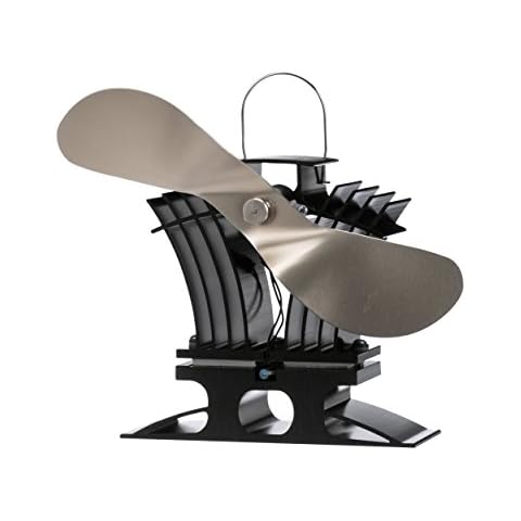 Ecofan 806CAKBX Heat Powered Wood Stove Fan, Nickel, Bilingual, 9"Blade Cover