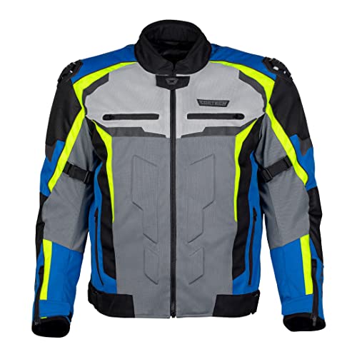 cortech Men's Hyper-Flo Air Jacket, Blue/Hi-viz, Large