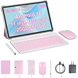 11 inch Tablet 2 in 1 Tablets, 20GB RAM 128GB ROM, Android 16 Tablet with Case keyboard mouse Stylus Support 2TB Expandable, 13MP Camera, Octa-core Processor 5G WiFi-6 8000MAH Battery 11'' Tableta.