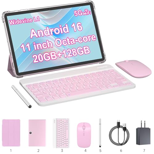 11 inch 2 in 1 Tablet, 18GB + 128GB, Android 15 Tablet, 1TB Expandable, 13MP Camera, Octa-Core Processor 5G WiFi 8000MAH Battery 11'' IPS HD Touchscreen Google Tableta.