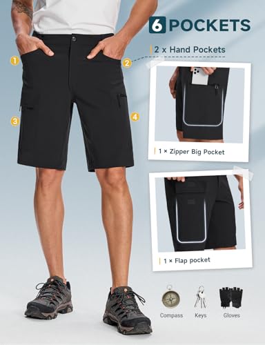 Moosehill Mens Cargo Hiking Shorts Lightweight Water Resistant for Casual Golf Work Tactical Fishing with 6 Pockets2