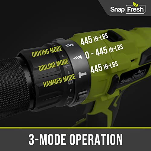 Cordless Drill - Snapfresh 20V Cordless Power Drill With 2.0Ah Battery And Fast Charger, Impact Drill/Driver Set For Home, Diy (445In-Lbs Power Drill) #TOP2