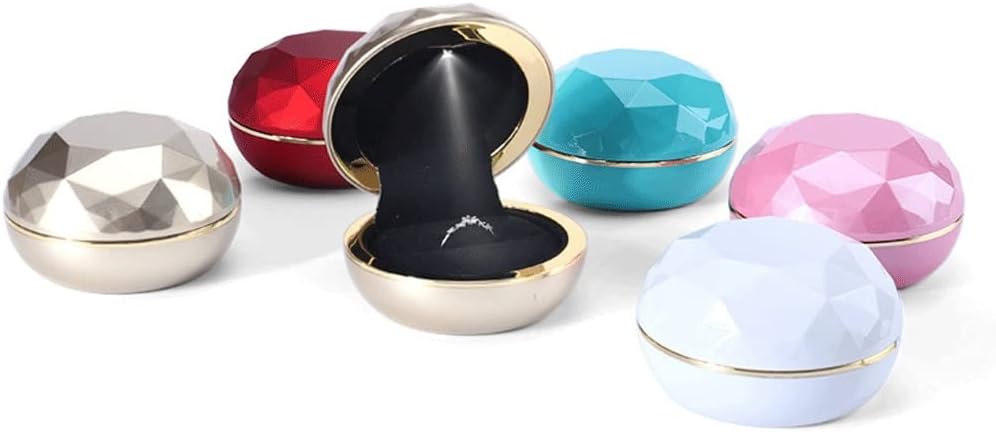 Gift Box For Jewellery LED Lights Earring Organizer Container Trinket Organizador Display image 4