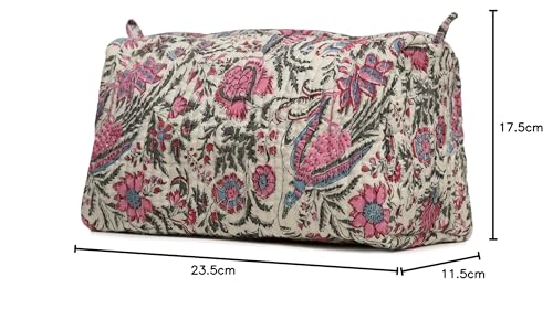Image of Cosmetic Bag for Women & Men Makeup Pouch with Loop for Hanging Toiletry Bags for Travel Grooming Kit Storage Pouch Multicolor 23.5 x 11.5 x 17.5 Cm