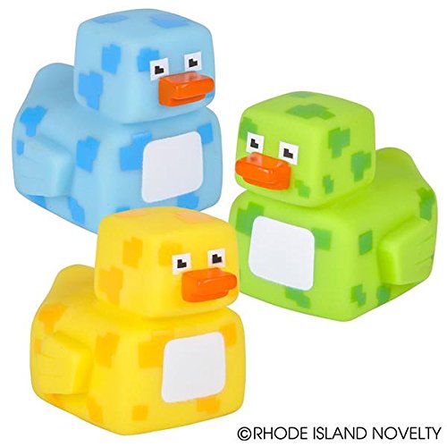 Rhode Island Novelty 2" Pixelated Rubber Duckies #TOP5