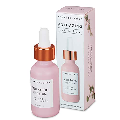 Pearlesssence Anti-Aging Eye Serum (Retinol + Collagen) - Helps Reduce Fine Lines & Wrinkles | Gentle & Lightweight Formula | Plumps & Tightens | Made In Usa & Free (1Oz) #TOP5