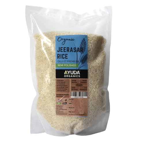 Ayuda Organics Jeerasar Rice I Organic Guj-17 Semi-Polished I Instant Boost of Energy I Healthy & Wholesome I Gluten Free I No Chemical & Pesticides I Perfect for Everyday Cooking (5kg) (B0CFTWD9FV) Amazon Price History, Amazon Price Tracker