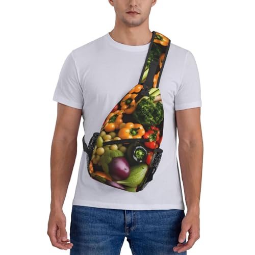 Morrales tipo bolso con estampado de frutas y vegetales miniatura 7