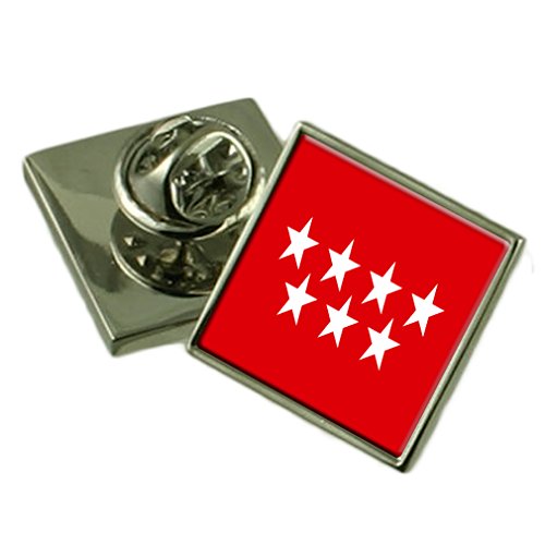 Insignia de solapa Madrid evita pérdidas con cuadro grabado personalizado fijo