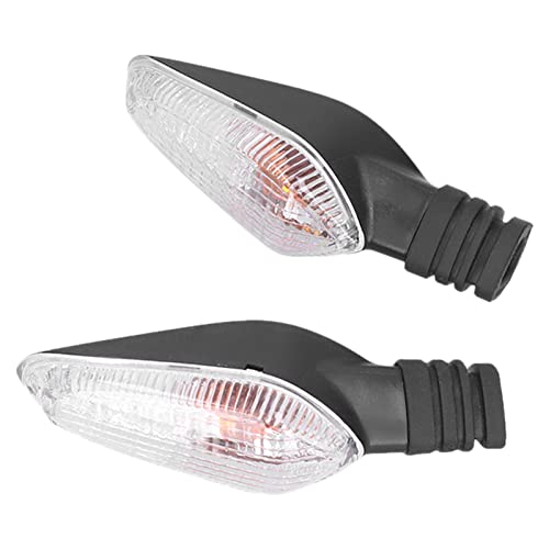 OUKENS Clignotant Moto, Moto 12V Jaune Clignotant Lampe pour Ducati Monster 695 696 796 797 821 1100 S EVO 1200(Transparent)