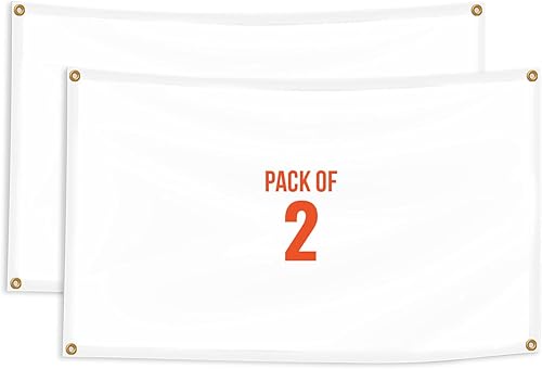 Miniatura 1 de Cartel de vinilo, pancarta en blanco, flexible de PVC, 11 onzas, bordes con dobladillo con ojales, impresión de una sola cara, impresión ecológica