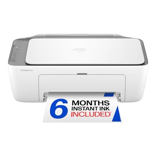HP DeskJet 2923 Wireless All-in-One Color Inkjet Printer, Scanner, Copier, 6 Month Trial of Instant Ink Included, AI-Capable (B18JWA)