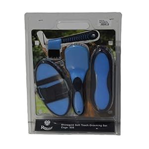 Rhinegold 0 Soft Touch Grooming Blister Pack-Navy/Baby Blue Pflegebürste, Marineblau/Babyblau, Einheitsgröße