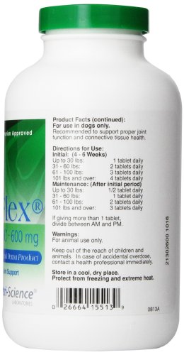 Vetriscience Glycoflex Classic Hip And Joint Supplement With Green Lipped Sea Mussel For Dogs, 600 Mg, 300 Chewable Tablets #TOP1