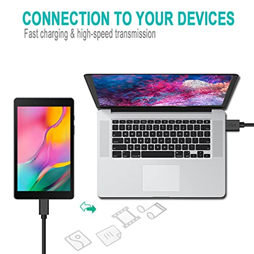 Micro Usb Cable 6Ft Samsung Tablet Charger Cord For Samsung Galaxy Tablet Tab E S2 Tab 3 4 10.1 9.7 8.0 7.0 Tab 10.1 Tab E 8.0 Tablet Note 4 Tab S 10.5 Sm-T280 350 377 530 580 Samsung Charging Cable #TOP4