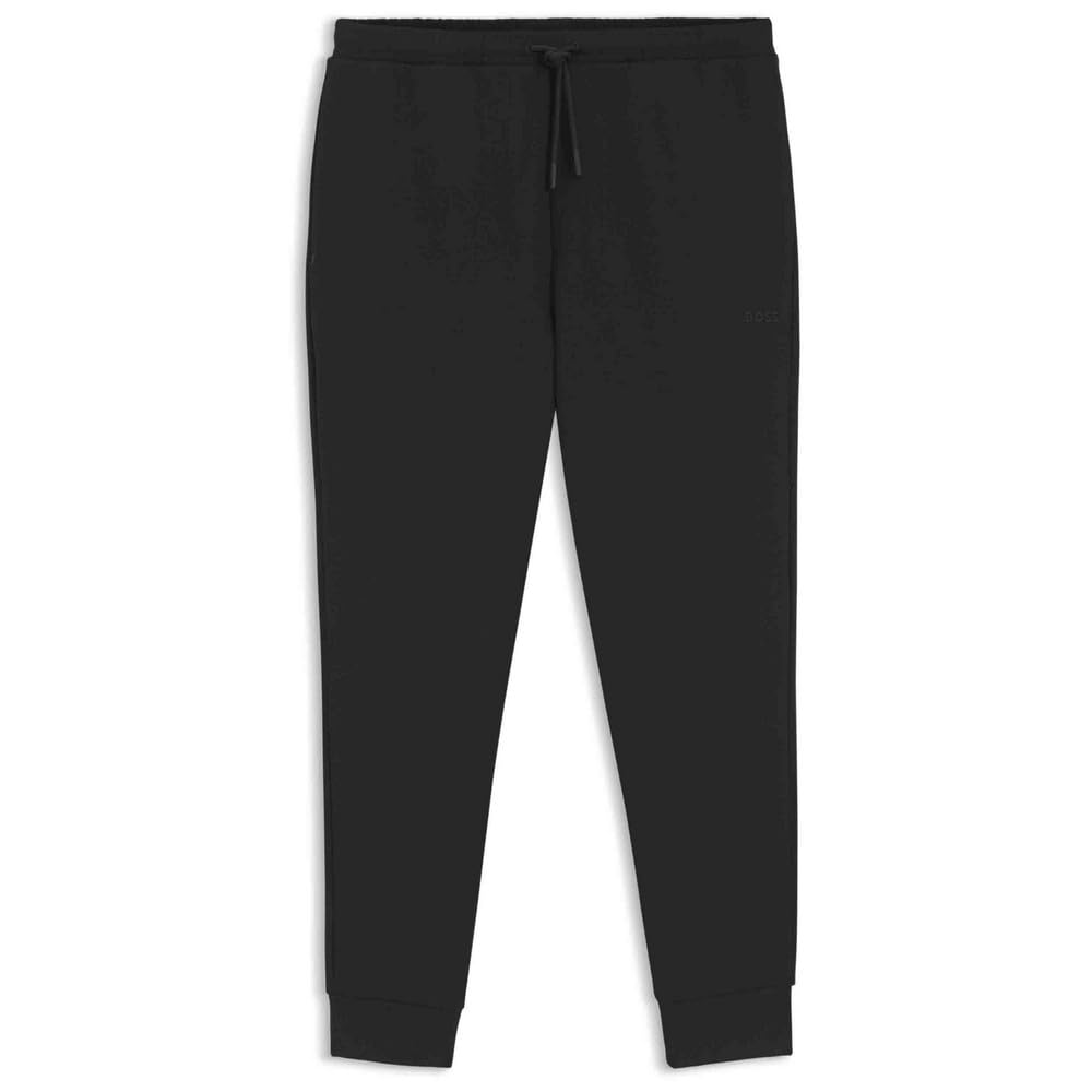 BOSS Men's Hadiko Stretch Cotton Logo Print Jogging Bottoms, Black 001, L