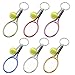 Produktbild LIOOBO 6 Stücke Tennis Schlüsselanhänger mit Tennisball Anhänger Mini Tennisschläger Metall Schlüsselbund Taschenanhänger Kinder Männer Sport Geschenk(Zufällig)