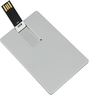 CHUYI Cool and Novelty Metal Credit Bank Card Shape USB 2.0 Flash Drive Pen Drive Memory Stick Waterproof Jump Drive Thumb Drive Gift (White) (128GB, White)