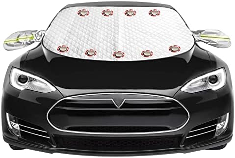 ihaspoko Windscreen Cover Winter Windscreen Cover Magnetic Fixation Foldable Removable Car Cover Frost Windproof Sun Protection Cover for Cars and Compact SUVs