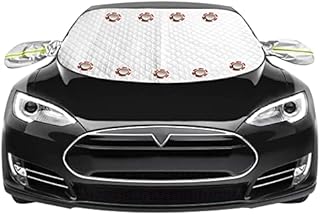 ihaspoko Windscreen Cover Winter Windscreen Cover Magnetic Fixation Foldable Removable Car Cover Frost Windproof Sun Protection Cover for Cars and Compact SUVs