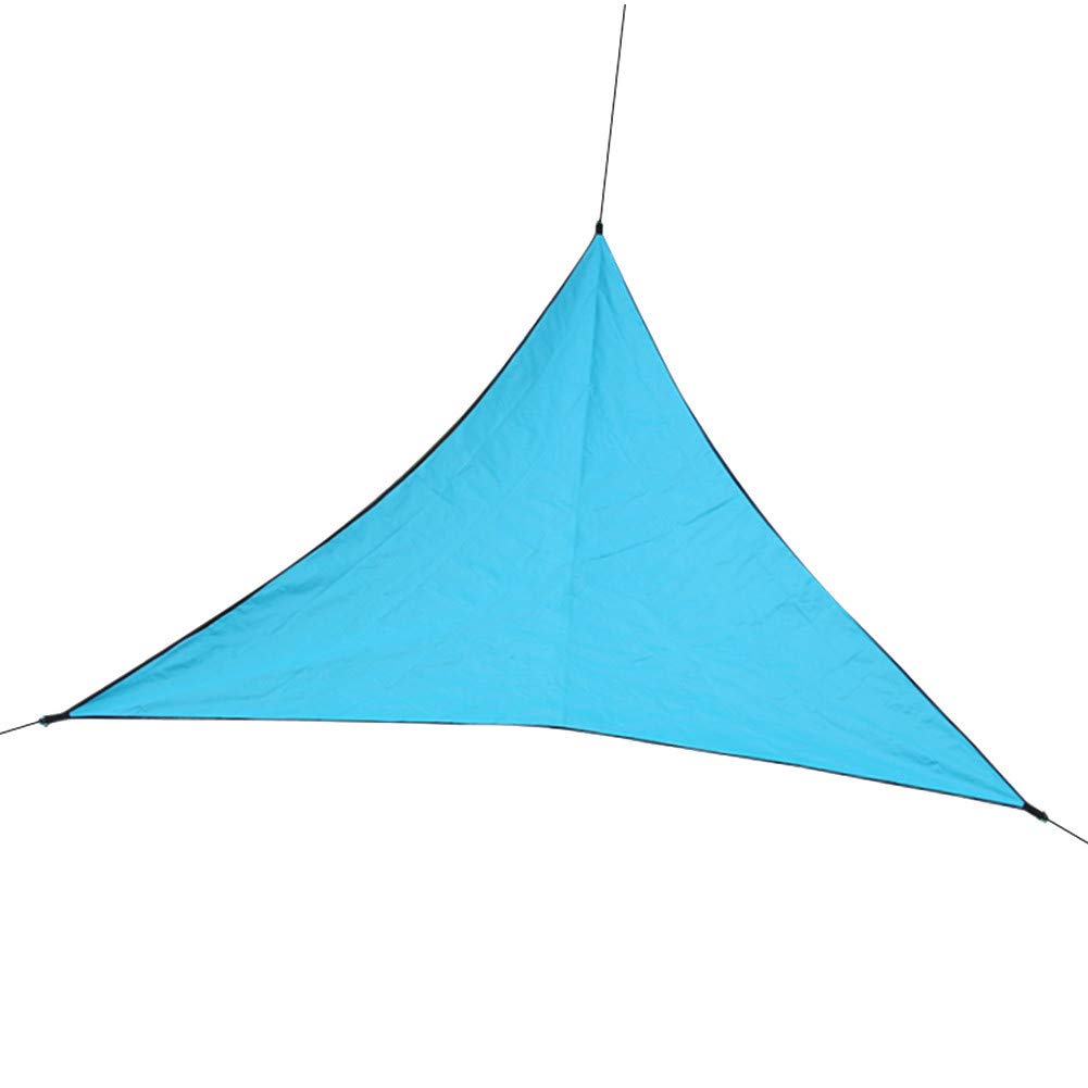 HotYou Sun Shade Sail Triangle Emerald Canopy Sunscreen Awning UV Block Sail HDPE Garden Patio PE Rope,Sky Blue,6 * 6 * 6 M
