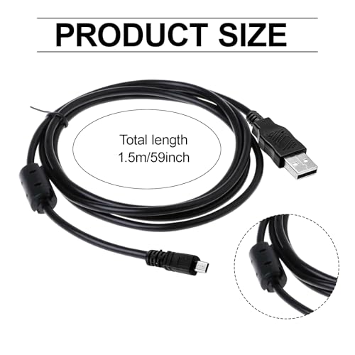 1pcs charger,Compatible with FUJIFILM FinePix Nikon UC-E6 USB data cable Nikon single-lens reflex camera 8P small port data connection cable for digital camera battery charging and data transfer