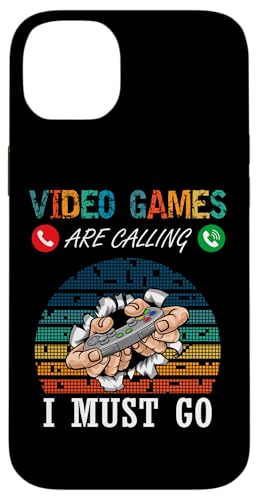 Video Games Are Calling And I Must Go Funny Player �Q�[�}�[�{�[�C �X�}�z�P�[�X iPhone 14 Plus �p