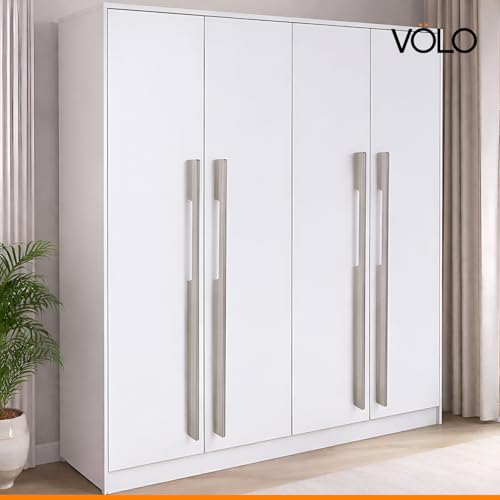 Image of VOLO Wardrobe and Cabinet Pull Handle - Versatile Handles for Wardrobes, Drawers, Sliding Closets, and Doors in Kitchens, Offices, and Bedrooms (SAC-35) (Satin, 600MM (24 Inch)) Pack of 1 Piece