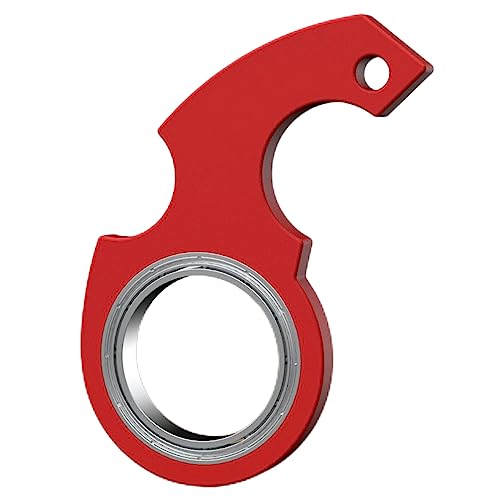 SHYCown Llavero Karambit Giratorio de Descompresión, Llavero Portátil Rojo