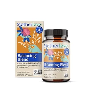 Motherlove Balancing Blend (60 Liquid caps) Herbal Supplement for Period & Postpartum Hormonal Health—Non-GMO, Organic Herbs, Vegan, Kosher