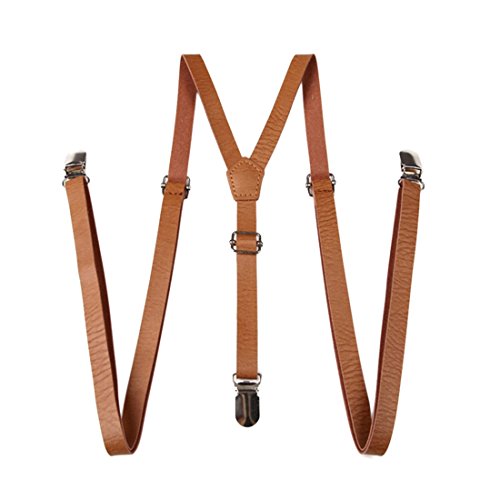 YUENA CARE Kids Suspender Adjustable Unisex Suspender With 3 Clips Y Back Straps for Boys Girls