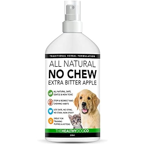 The Healthy Dog Co - Bitter Apple Dog Spray - Anti-Chew Spray for Puppies - Dog Anti Chew Spray - Natural Dog Corrector Spray - 250ml Cover