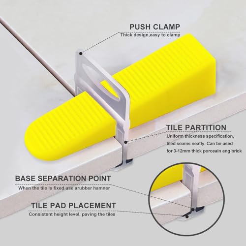 Tile Leveling System 2500pcs 1/16" Tile leveler Spacers Clips Tile Installation Tools for Professional Ceramic Tile and Stone Installation by RUHOOM - Image 3