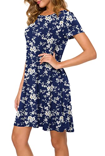 Image of POPYOUNG Women's Dress Fall Outfits Casual Midi Sundress