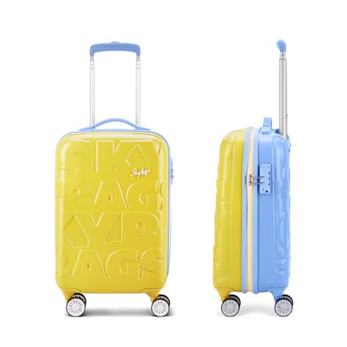 Skybags-Crest-Cabin-Hard-Luggage-55-cm-Polycarbonate-Luggage-Trolley-with-8-Wheels-and-TSA-Approved-Lock-Super-Lemon-Hydrangea-Unisex