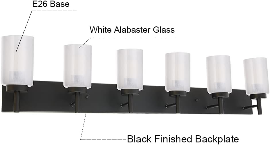 Black Friday - 60% OFF VINLUZ Bathroom Lighting 4-Light Black Vanity Light Fixtures Farmhouse Industrial Wall Light Mounted Lamp for Dining Rooms Living Room Kitchen