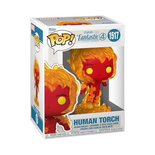 Funko Pop! Marvel: Los 4 Fantásticos 2025 - Human Torch - Figura de Vinilo Coleccionable - Idea de Regalo - Mercancia Oficial - Juguetes para Niños y Adultos