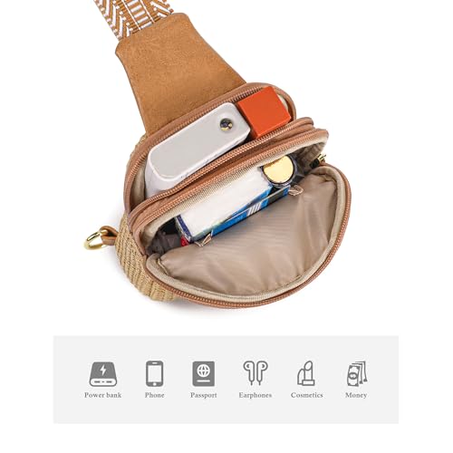 RFID Straw Crossbody Bag for Women 2025 Woven Raffia Sling Purse with Card Slots, Small Summer Crossbody Bag for Travel, Beach, Vacation(Pure Khaki) 5