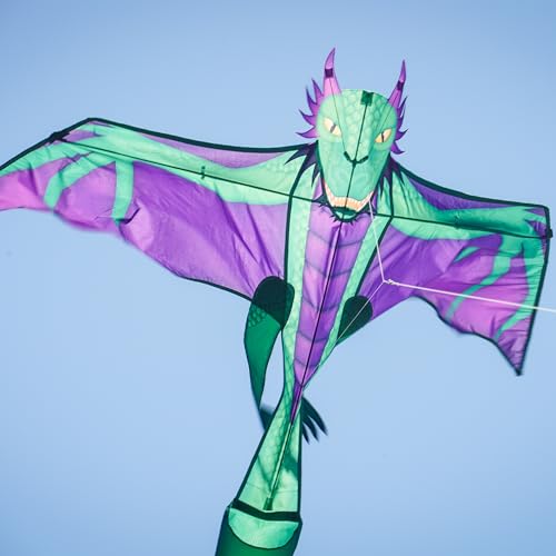 In the Breeze 3399 — 90-inch Dragon Kite — Large, Easy-Flying Kite with Line and Bag Included - Thumbnail 4
