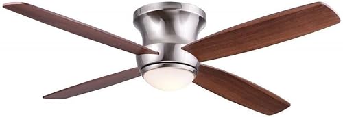 WR1464N, Zorion - Ventilador de techo de níquel de 52 pulgadas con luz y control remoto