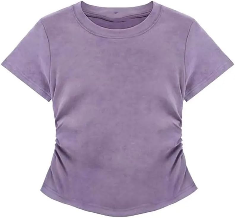 Women's Printed Tie-Dye Cotton Crew Neck Short Sleeve T-Shirt