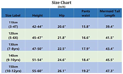 Girl's Mermaid Tail Swimsuit for Swimming Bikini Set Sea-Maid Princess Bathingsuit