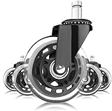 UNIVERSAL FIT ERSATZRÄDER: Passend für alle gängigen Büro- und Computerstühle. Wechseln Sie mühelos Ihre alten Rollen in einer einzigen Bewegung und machen Sie sich bereit zum Rollen!