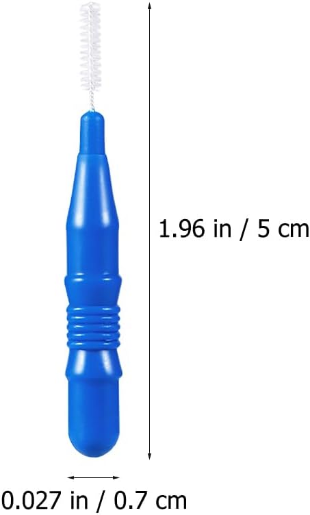 ARTIBETTER Interdental Brushes Blue Plastic Deep Cleaning Bristles 50 Count for Between Teeth Cleaning