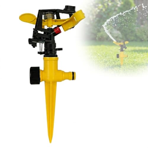JERN 360° Rotating Garden Lawn Sprinkler Set, Agricultural Irrigation with Ground Stake Holder (Rotating Sprinkler)