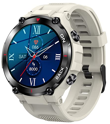 findtime GPS Smartwatch Militär Uhr Herren Armbanduhr 1,32 Zoll IP68 Wasserdicht Sportuhren Outdoor Tactical Watch Military Smartwatches Schwarz Fitnessuhr mit Schrittzähler